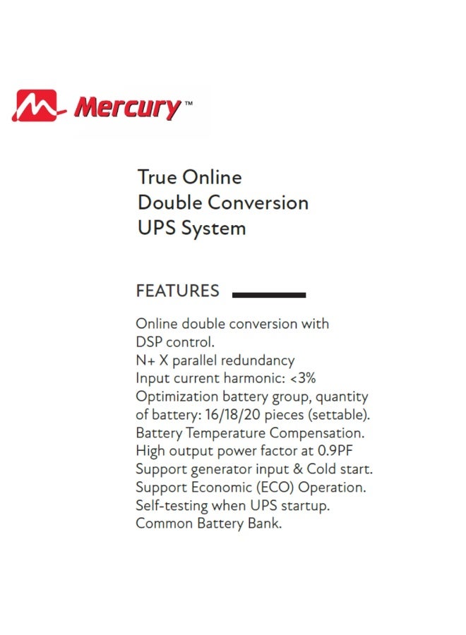 MERCURY MP PRO 10K S Online  UPS, Tower Model - Image 4